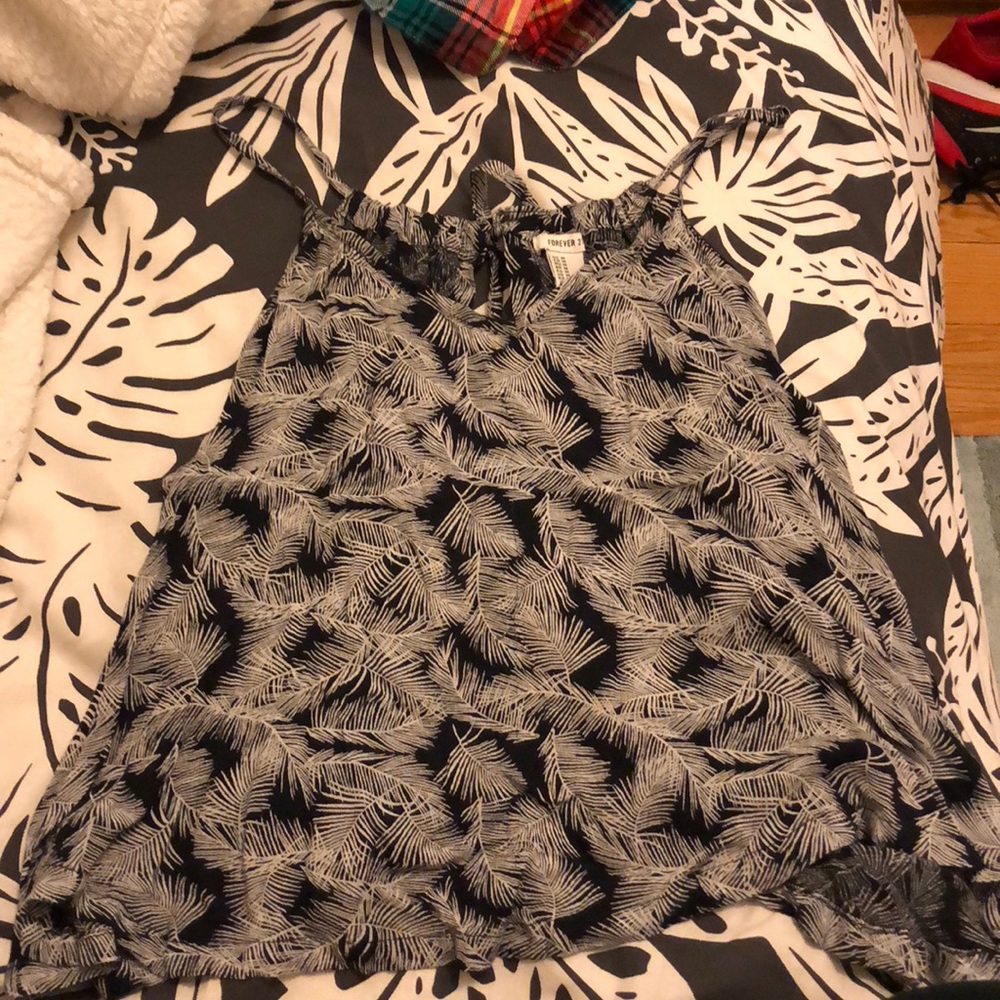 Spaghetti strap, open-back crop top